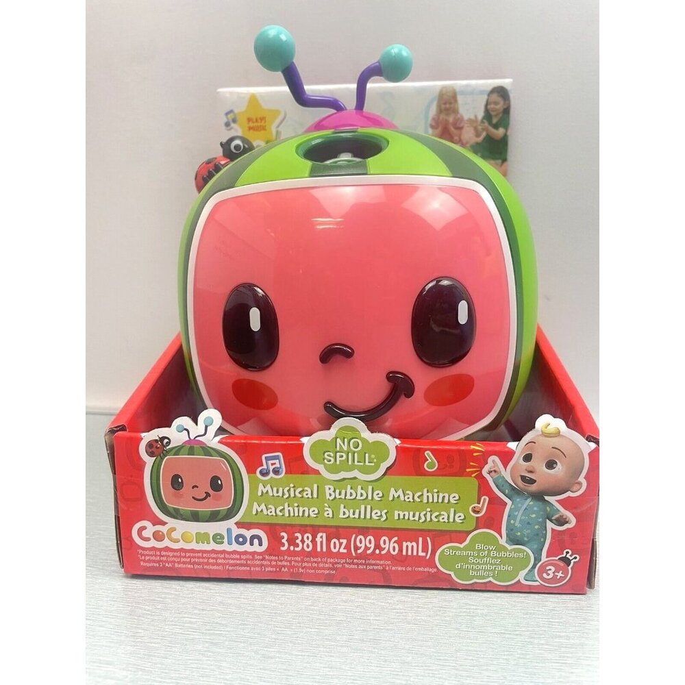 COCOMELON  Musical Bubble Machine No Spill Bubble Toy for Baby and Kids